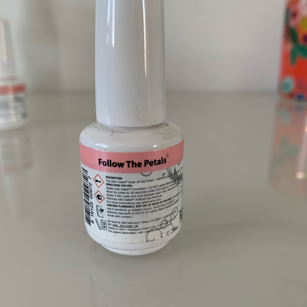 Gelish mini gel nail polish. Follow the petals